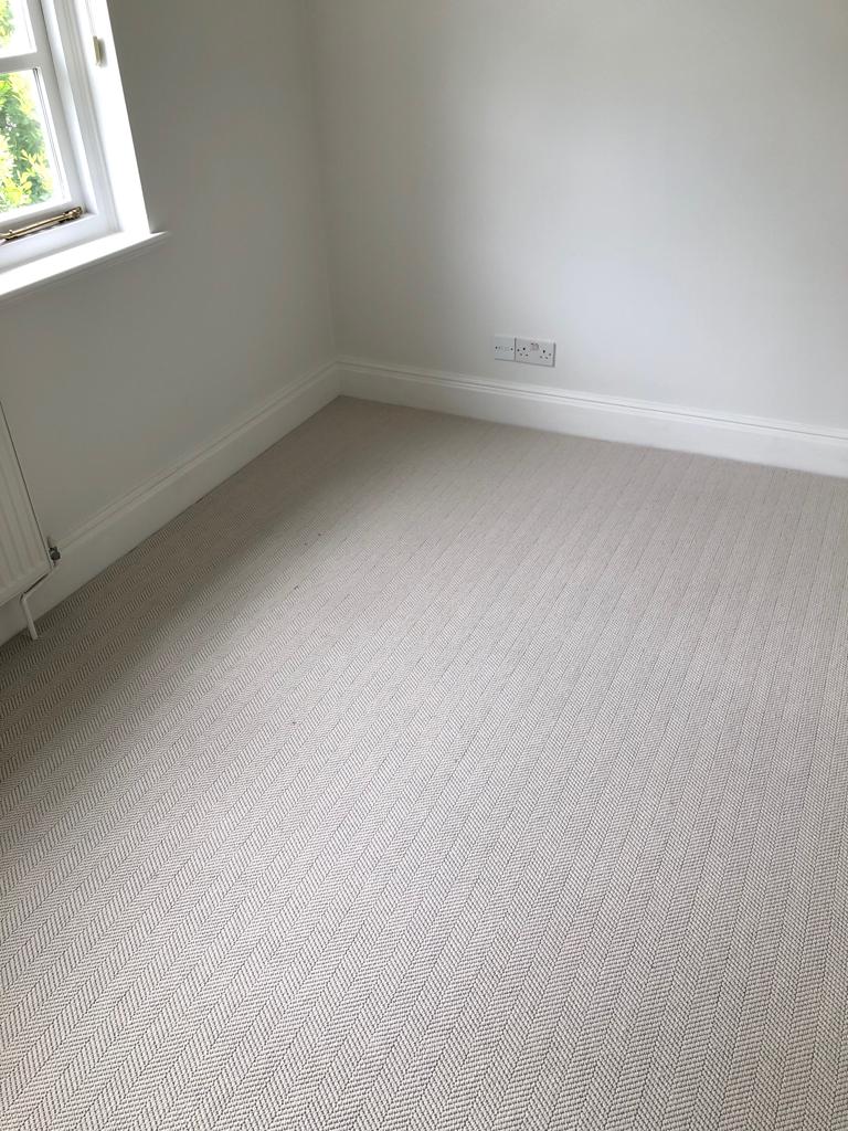 Wool Herringbone Carpet Installation In Richmond The Flooring Group