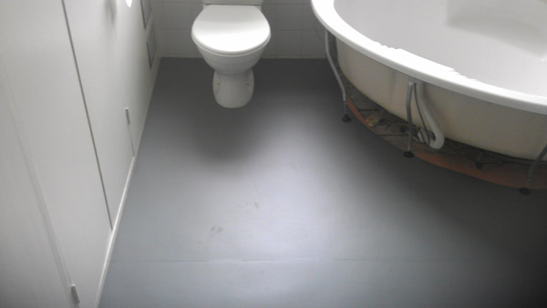 Bathroom, Rubber Floor  The Flooring Group