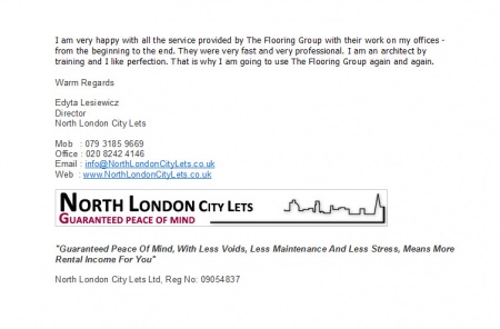 North London City Lets testimonial