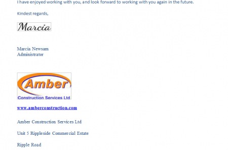 Amber Construction Testimonial