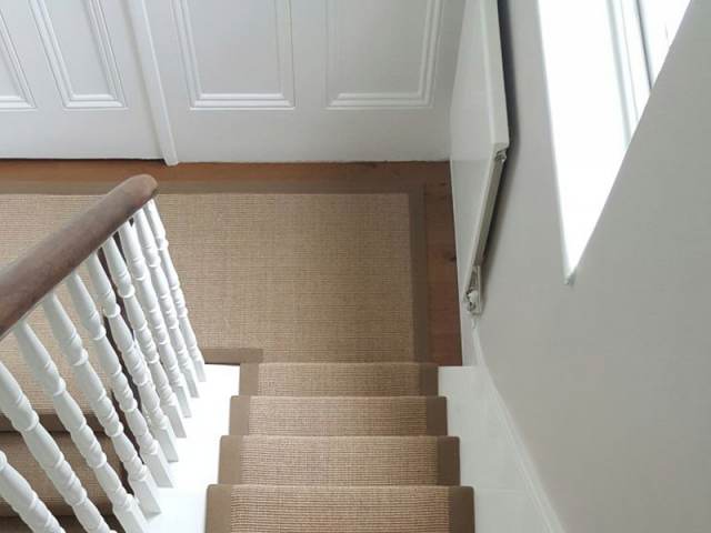 Brown Stair Runner with Brown Border