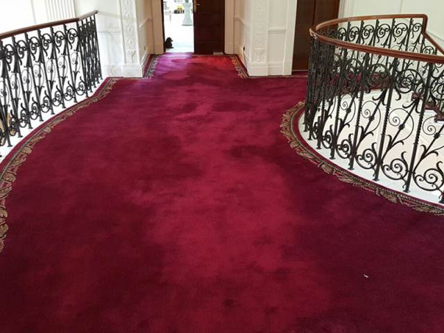 Red Stair Carpet with Border