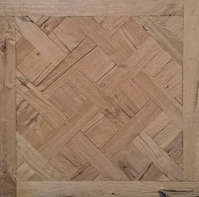 Rover's Flooring - Special Design Floors - Ripped Oak Versailles panel detailed