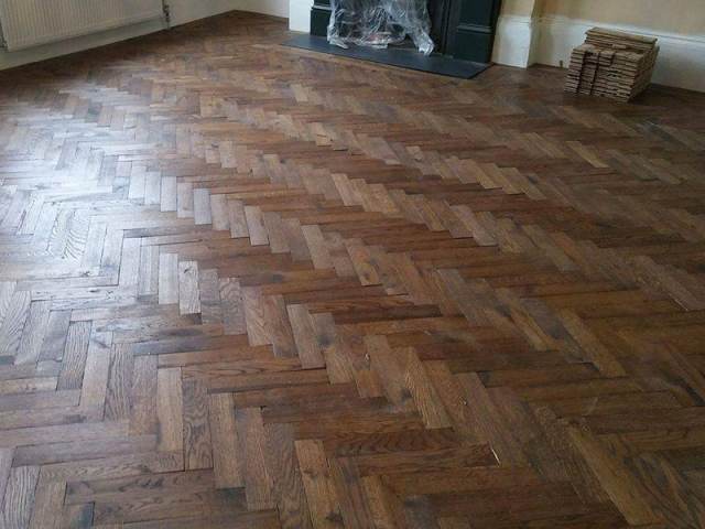 Bedroom, Herringbone Wood | The Flooring Group
