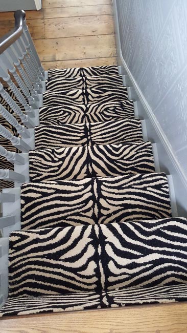 portfolio carpets black and white stair runner 01