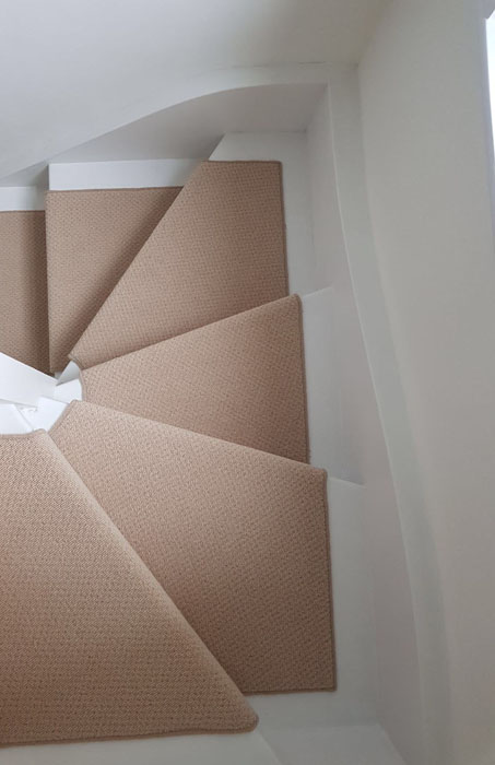 portfolio beige stair carpet runner installation 03