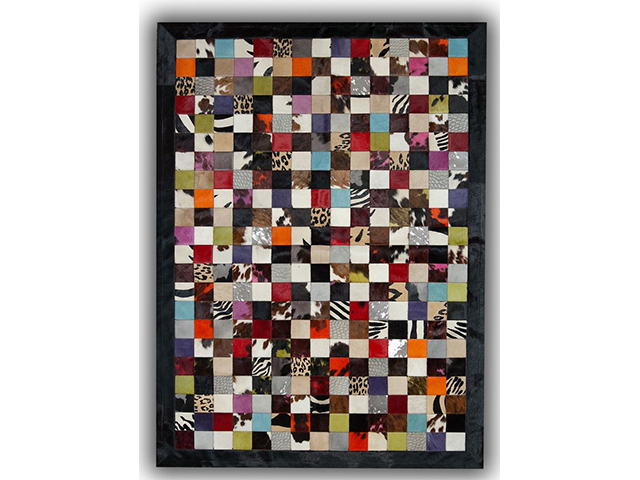 Barnscroft – Cowhide Mosaics-Bespoke Multi Coloured Cowhide Mosaic