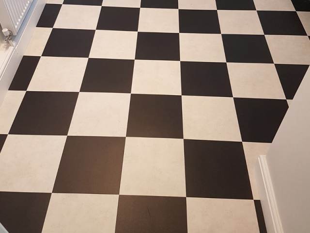 Amtico Black & White Installation In Wimbledon
