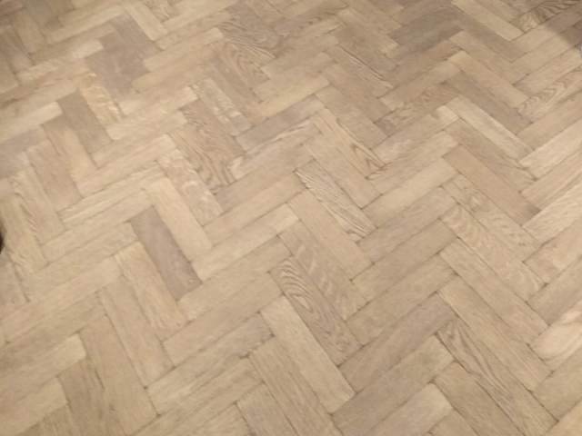 Wood Herringbone Installation In Chiswick