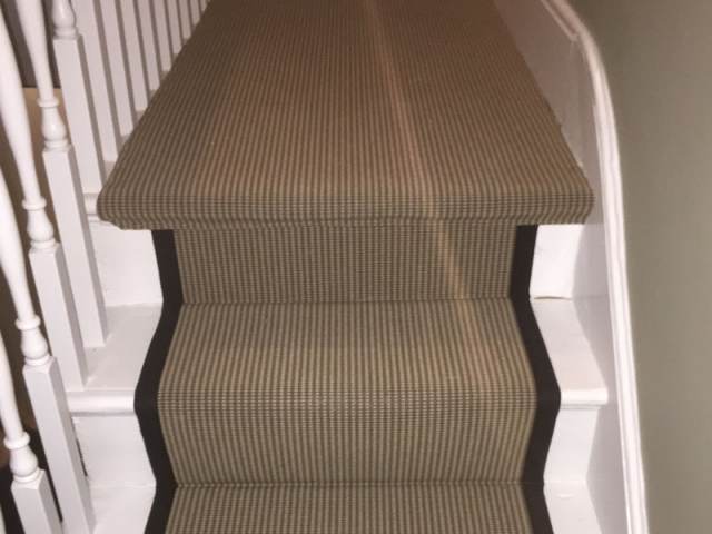 Patterned Stair Carpet Runner Fitted In Farringdon