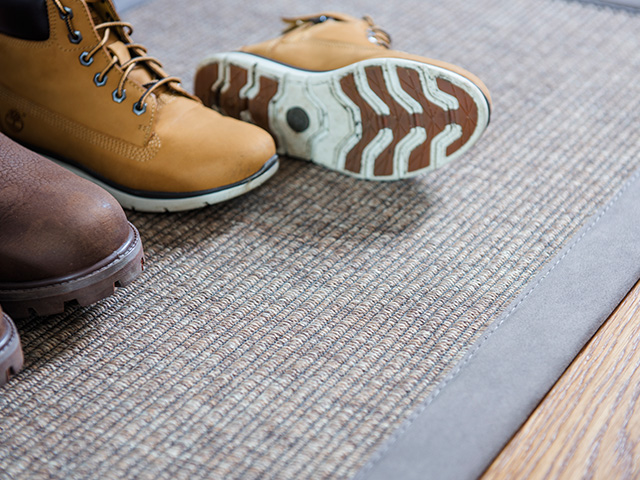 Fibre Flooring - Fibre fauXsal™ Rib Clifton Rug With Doe Faux Suede Binding - Carpet