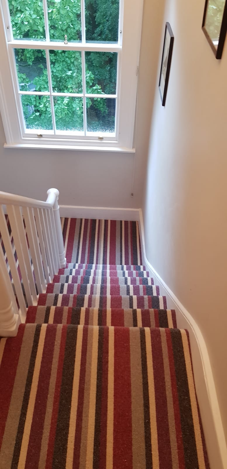 portfolio carpets multicoloured-stripe-carpet-stairs-docklands (2)