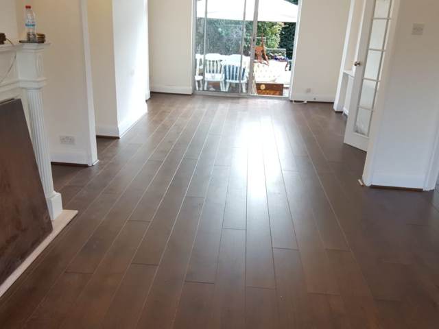 Dark Wood Floor Installed In Richmond