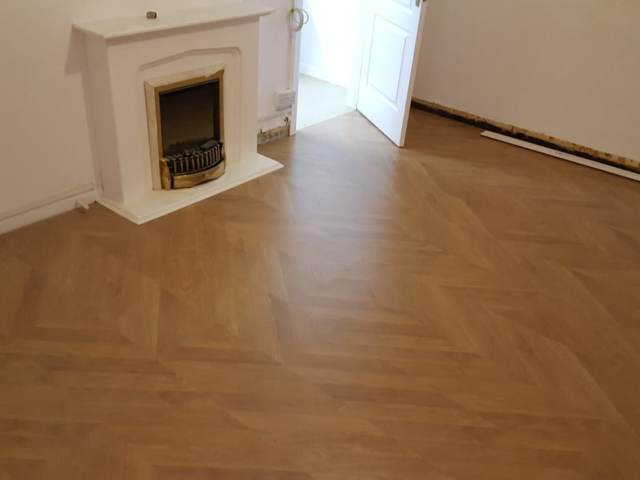 Herringbone Flooring  Installed In Mayfair