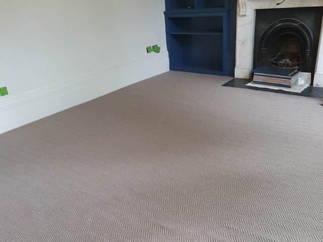 Herringbone Carpet  Installed In Marylebone