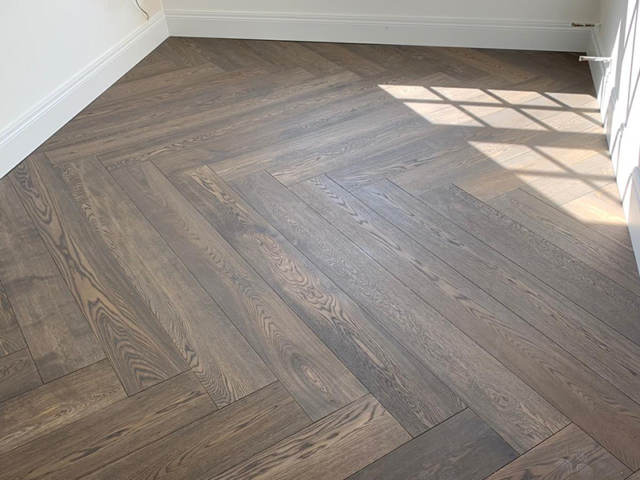 Dark Parquet Wood Installed In Fitzrovia