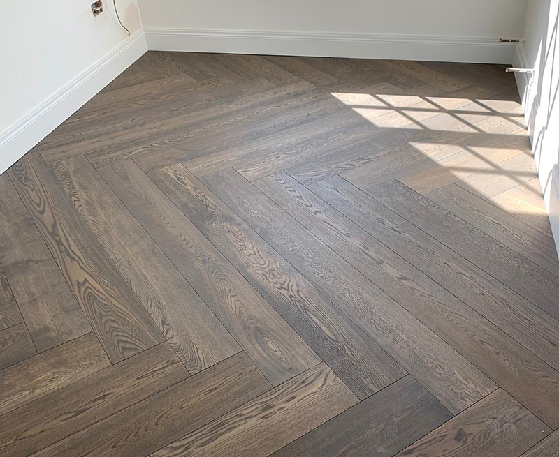 Dark Parquet Wood Installed In Fitzrovia | The Flooring Group