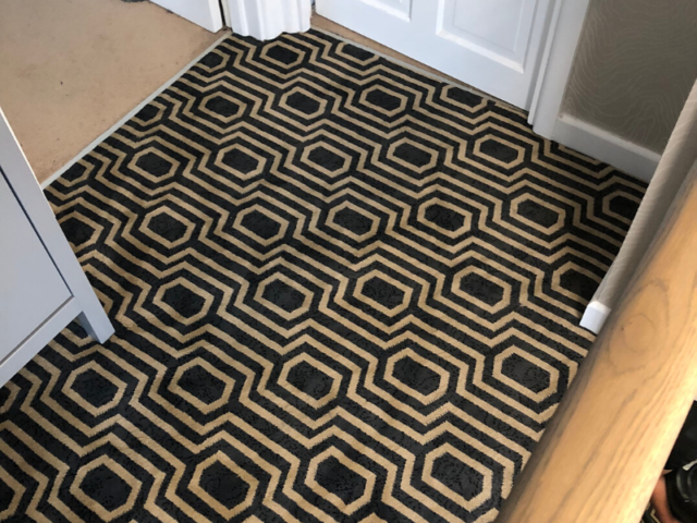 Black Axminster Carpet Installed in Acton