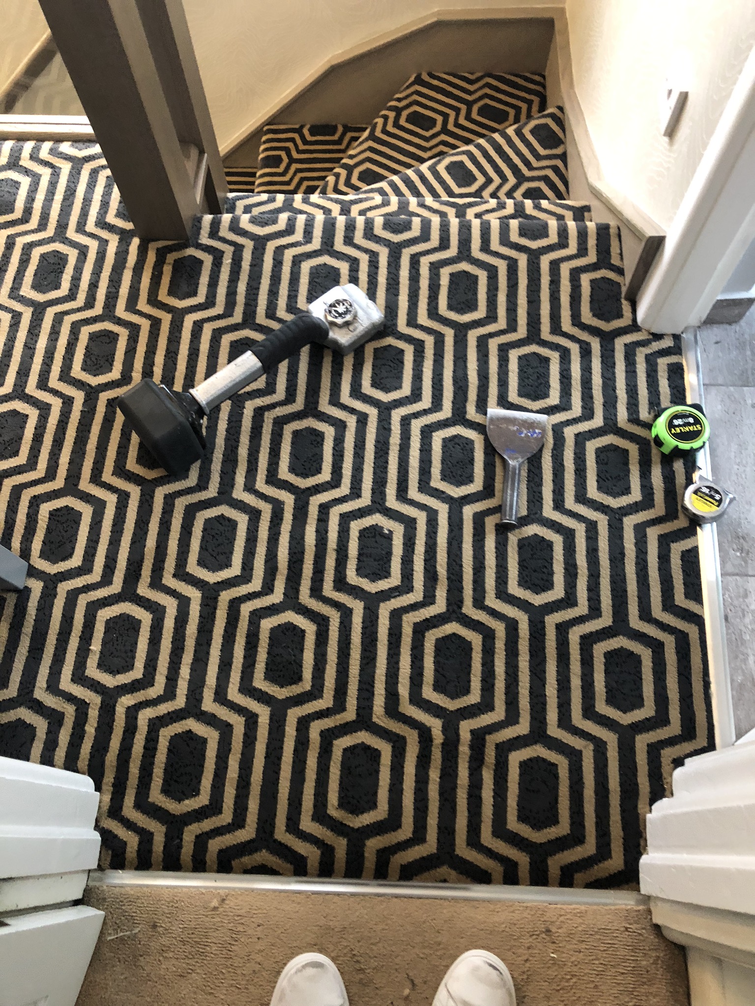 Black Axminster carpet installed in Acton 1