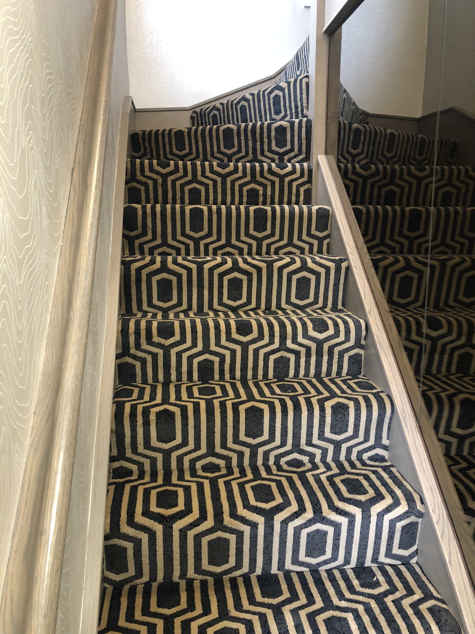 Black Axminster carpet installed in Acton 3