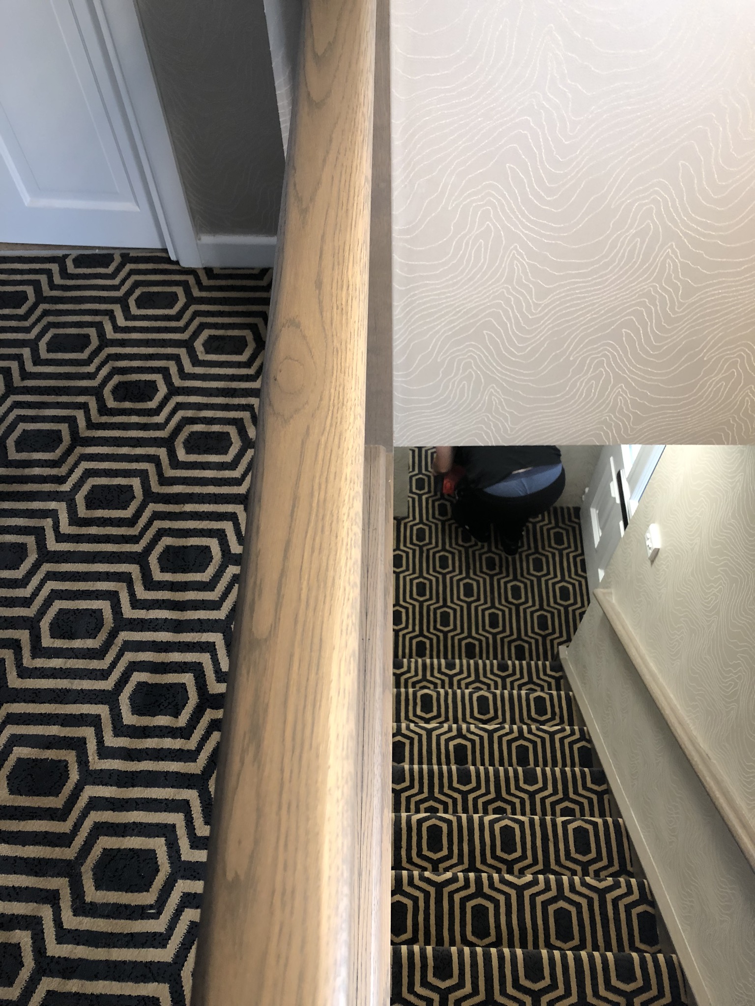 Black Axminster carpet installed in Acton 8