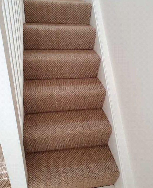 Brown sisal carpet installed in Marylebone 4