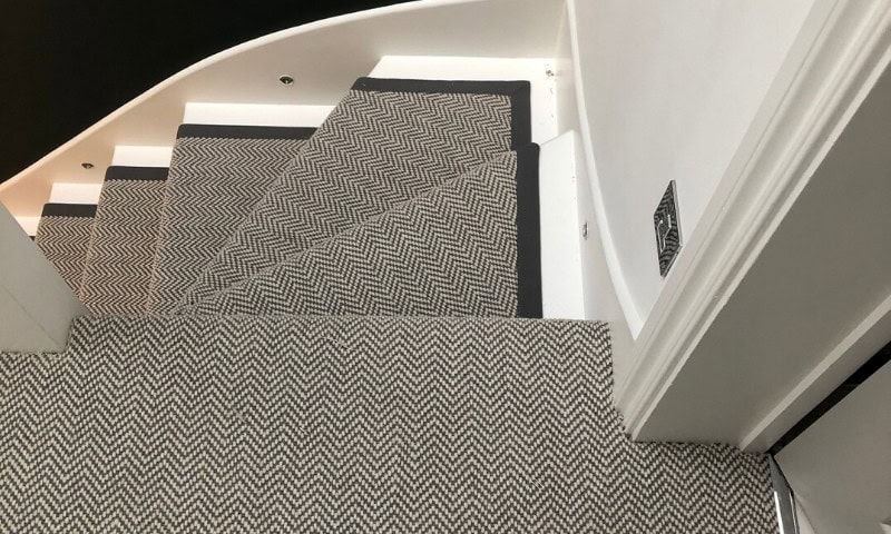 Fibre Flatweave Classic Herringbone Dapple Carpet Installed In Battersea - Carpet - Battersea - Home - Residential
