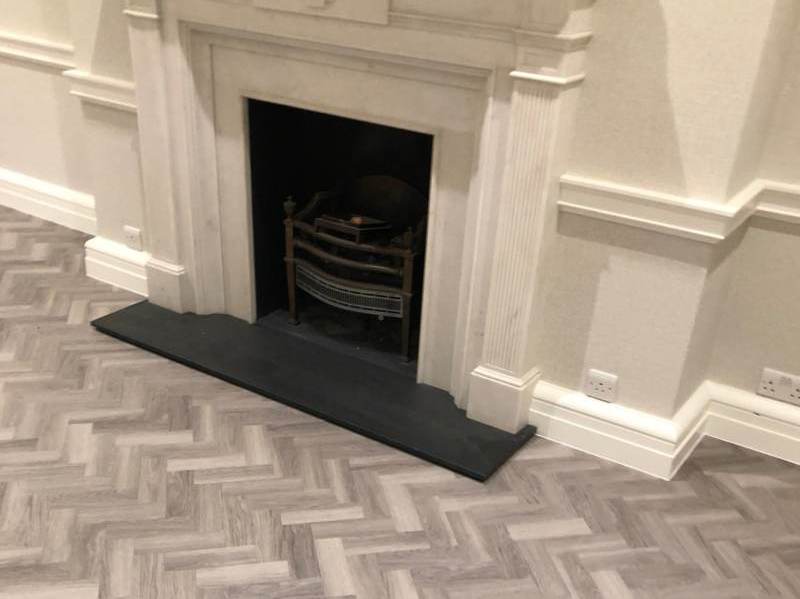 Amtico Spacia Nordic Oak Luxury Vinyl Tile In Herringbone Design Installed In Wandsworth - Luxury Vinyl Tile (LVT) Flooring - Wandsworth - Home - Residential
