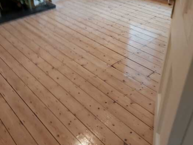 Sand and Seal Selected Areas of Wood Flooring Installed in Barnes