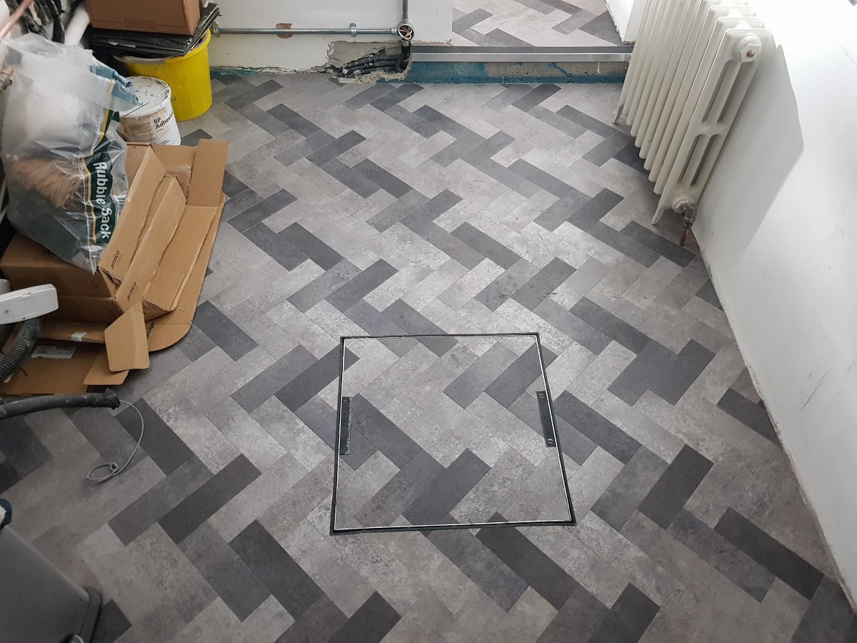 Amtico Signature, Caraway and Anise Amtico luxury vinyl tiles Installed in Cambridge Street 1