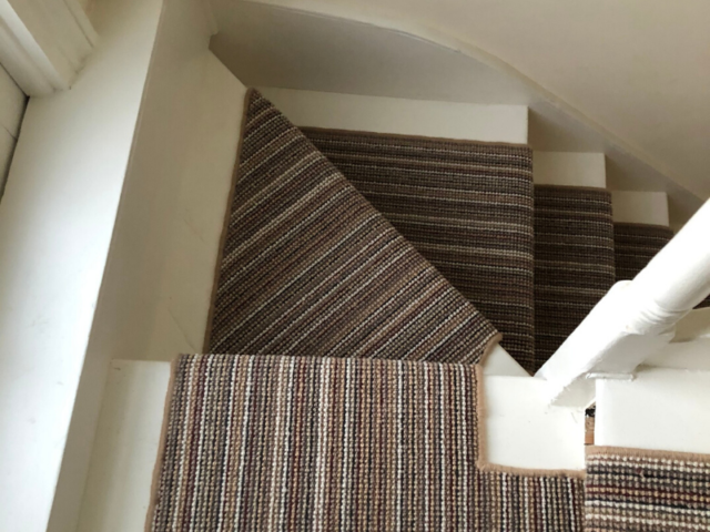 Multicolour Stripe Carpet Installation in Islington
