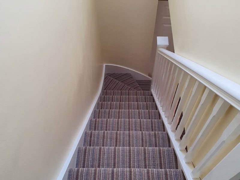 Blue & Brown Striped Carpet In Kensington - Carpet - Kensington - Home - Residential