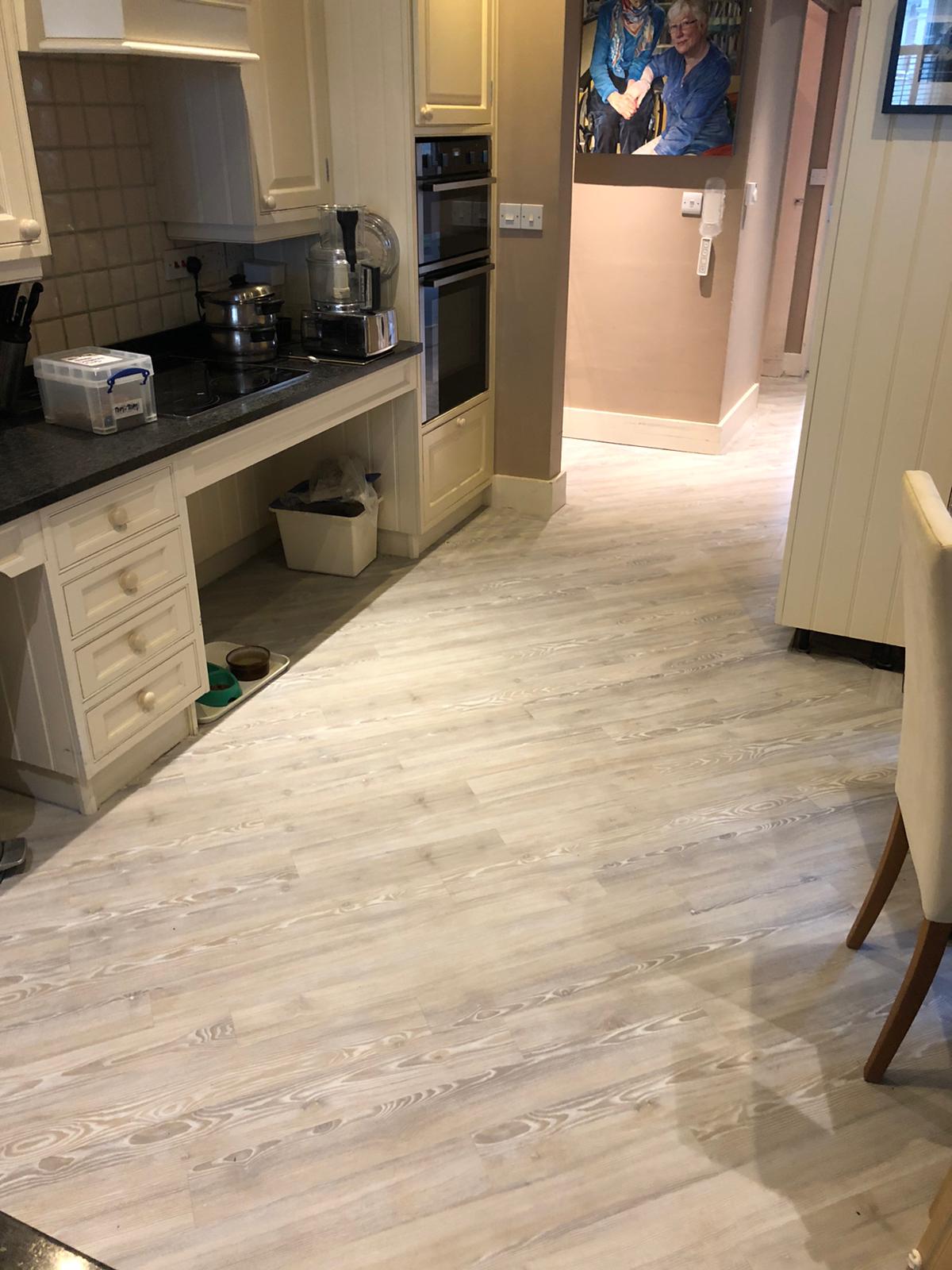 Brief: To supply & install Amtico Signature Lime Washed Wood Luxury Vinyl Tile 1