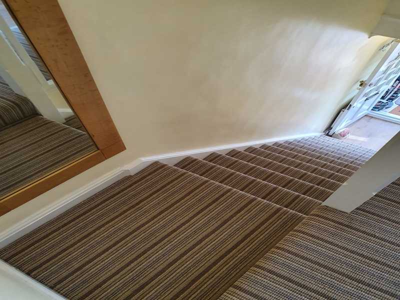 Stripy Brown Carpet in Kilburn, Home