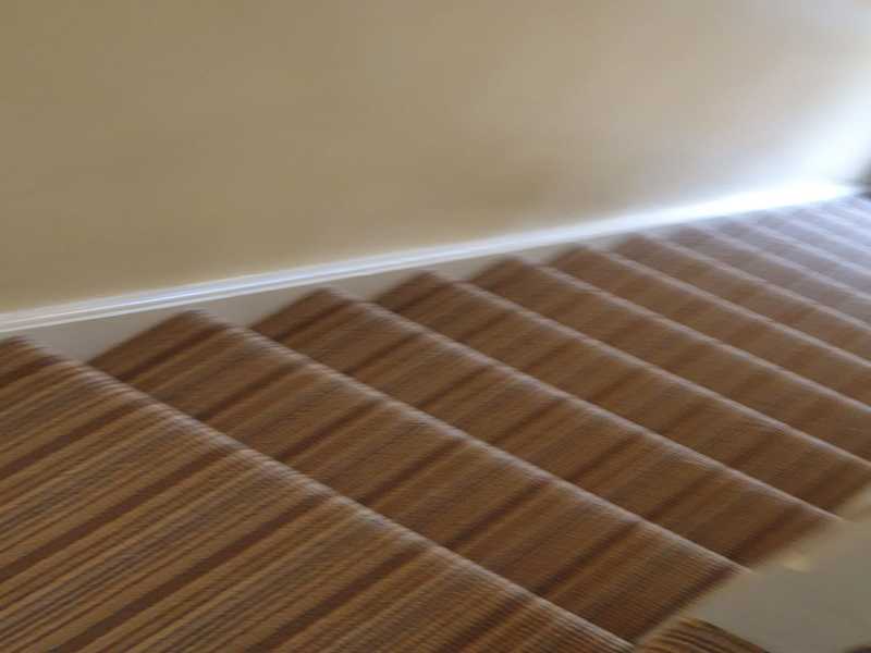 Stripy Brown Carpet in Kilburn, Home, close-up
