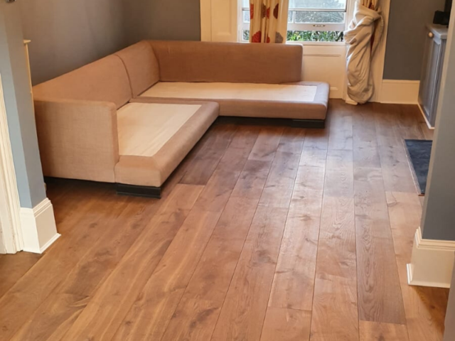 Staki Smoked & Oiled Wood Flooring Installation