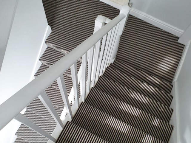 Hugh Mackay Carpets Deco Two Tone Magpie Stripe in Kilburn