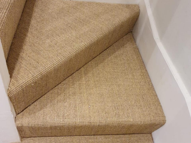 Sisal Carpet to Stairs in Farringdon