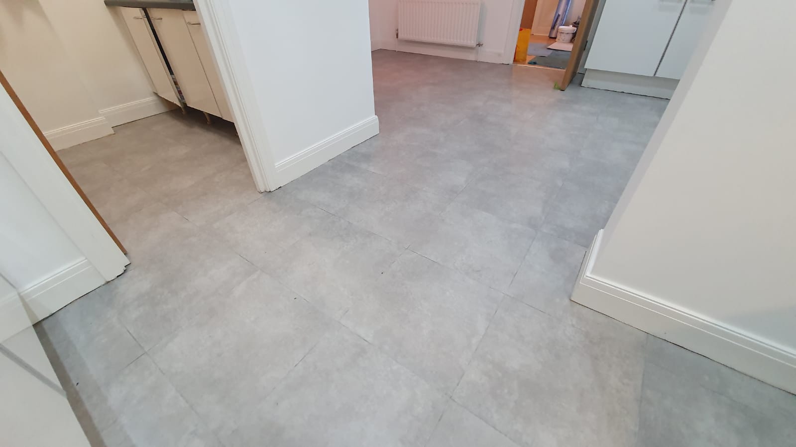 Amtico Spacia Cement with Worn Concrete Stripping in Paddington 1