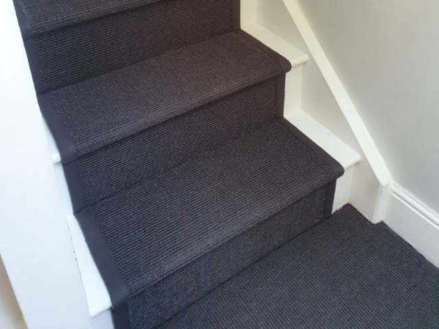 Crucial Trading Sisal Small Boucle Accents Black C714 Carpet in Fulham