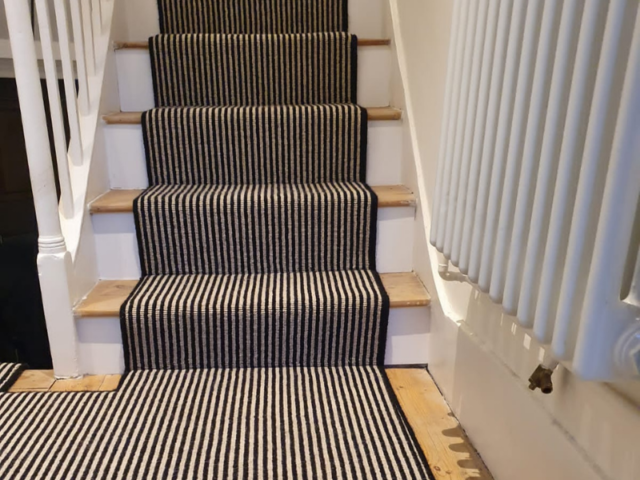 Hugh Mackay Carpets Deco Two Tone Magpie Stripe Carpet