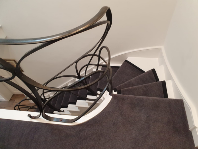 Brown Carpet with Black Binding In Notting Hill