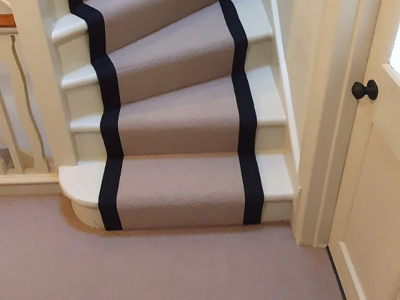 Pink Carpet With Black Binding In Kensington - Carpet - Kensington - Home - Residential