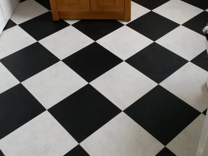 Amtico Spacia Ceramic Frost & Amtico Spacia Coal Tiles - Luxury Vinyl Tile (LVT) Flooring - Docklands - Home - Residential