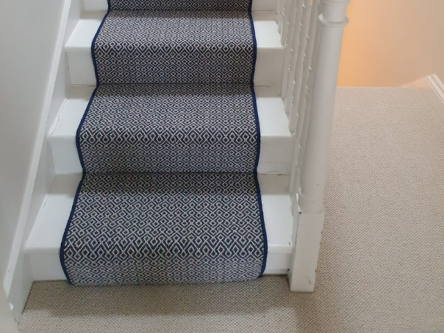 Rols Wool Carpets Gala Lattice Ocean Carpet In Chelsea