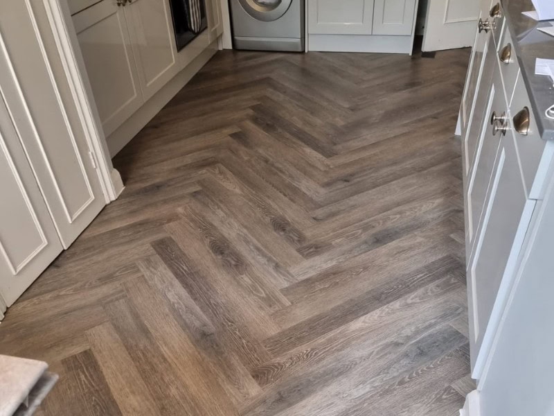 Amtico Spacia Sash Oak To Premises In Herringbone Design - Luxury Vinyl Tile (LVT) Flooring - Hampstead - Home - Residential