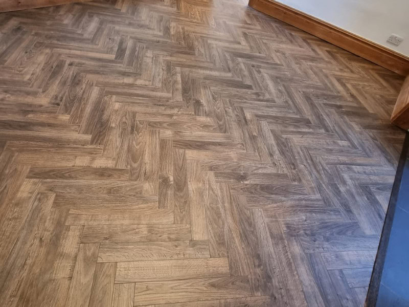 Xylo Urban Herringbone San Francisco Java Brown Laminate Flooring - Wood Flooring - Paddington - Home - Residential