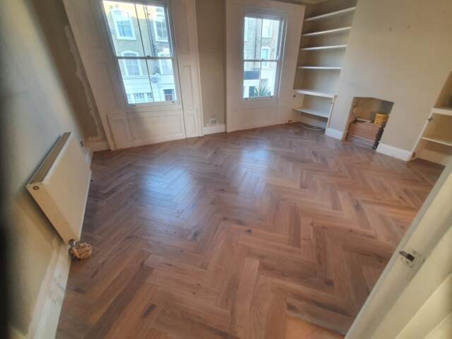 Kersaint Cobb Levana Herringbone Lv415 Wood Flooring Installation In Acton