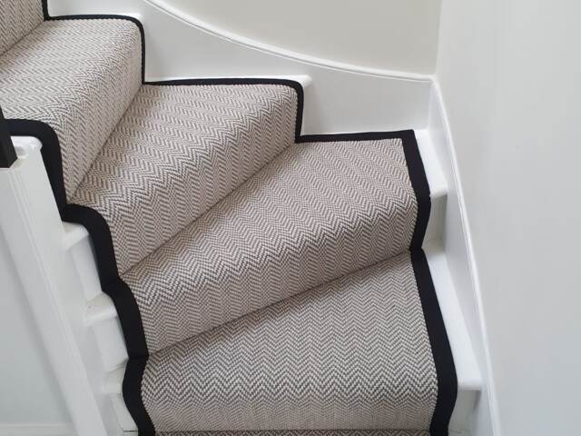 Fibre Carpets Fleatweave Classics Herringbone Dapple Carpet Installation In Westminster