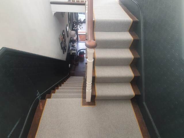 Lewis Abbott Flatweave Herringbone Carpet In Belgravia